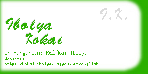 ibolya kokai business card